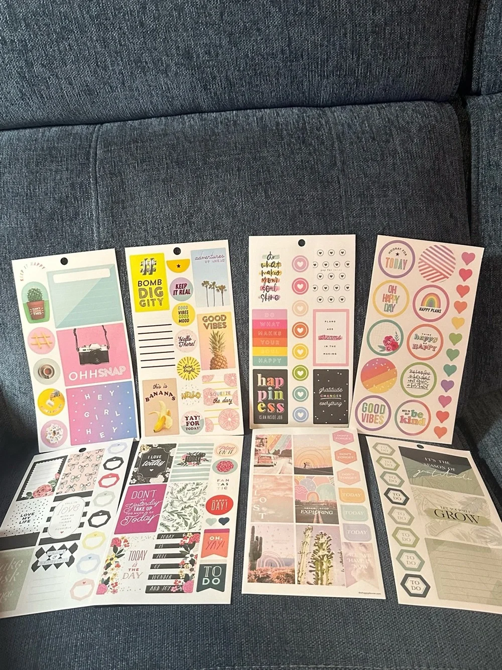 The Happy Planner Printed Vertical Layouts & Quotes Sticker Sheet Bundle